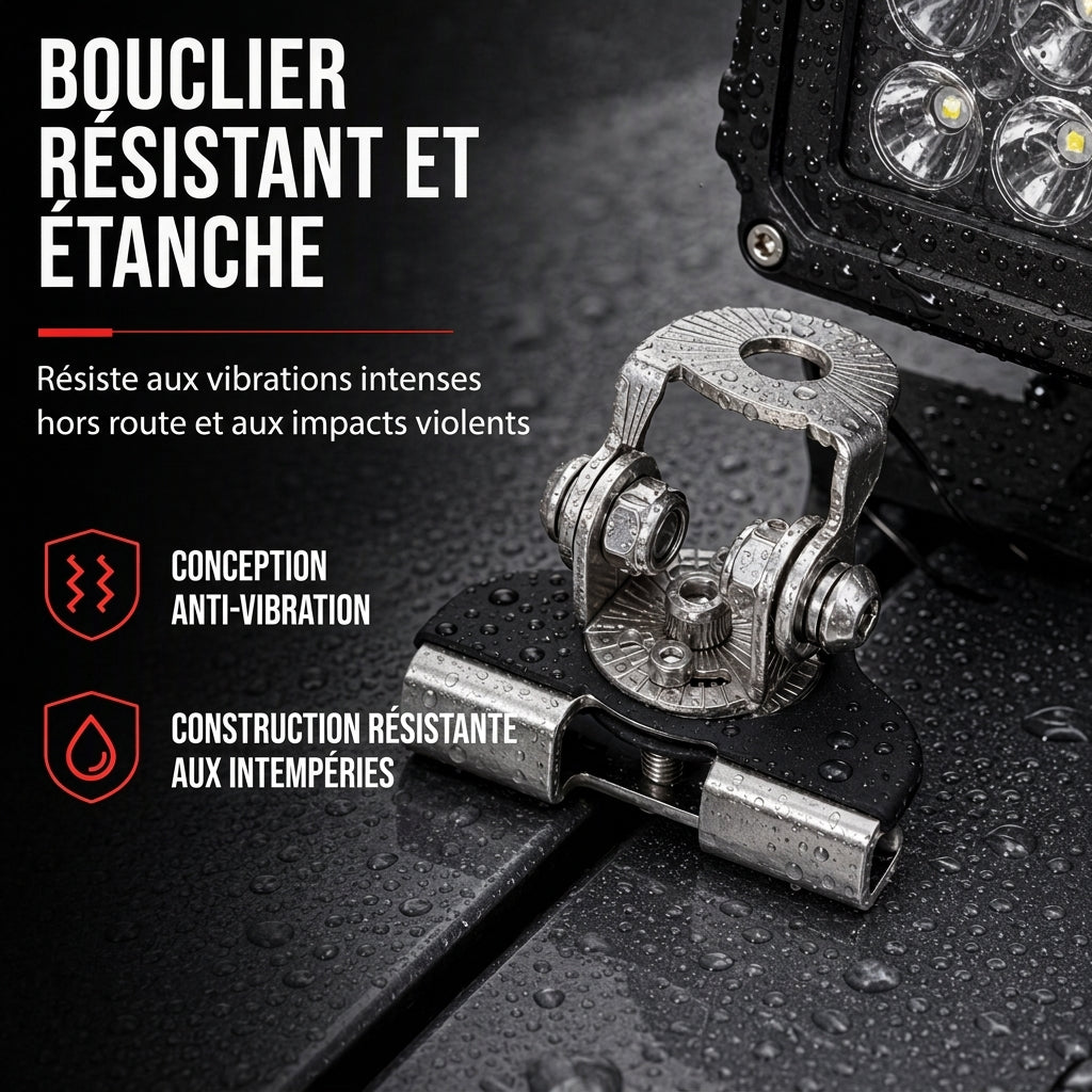 📢📢 -50 % !! ⏰ 1 paire de fixations pour barre LED de capot de moteur de voiture, supports de serrage pour modification de projecteurs de travail