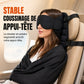 Ensemble composé d'un oreiller de voyage en mousse à mémoire de forme intégrée et d'un masque de sommeil occultant 3D pour le soutien du cou lors des déplacements