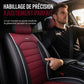 🚗 -50% DE RÉDUCTION MAINTENANT ! 🪑 Housses de siège auto en cuir intégrales – Protection toutes saisons, enveloppement 5D & coutures de sécurité séparées – Taille universelle 🛡️