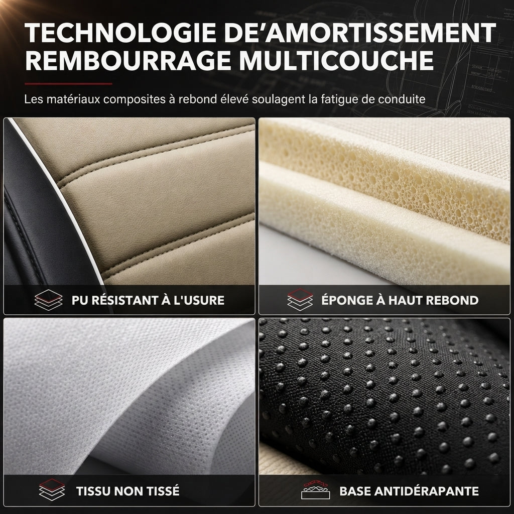 🚗 -50% DE RÉDUCTION MAINTENANT ! 🪑 Housses de siège auto en cuir intégrales – Protection toutes saisons, enveloppement 5D & coutures de sécurité séparées – Taille universelle 🛡️
