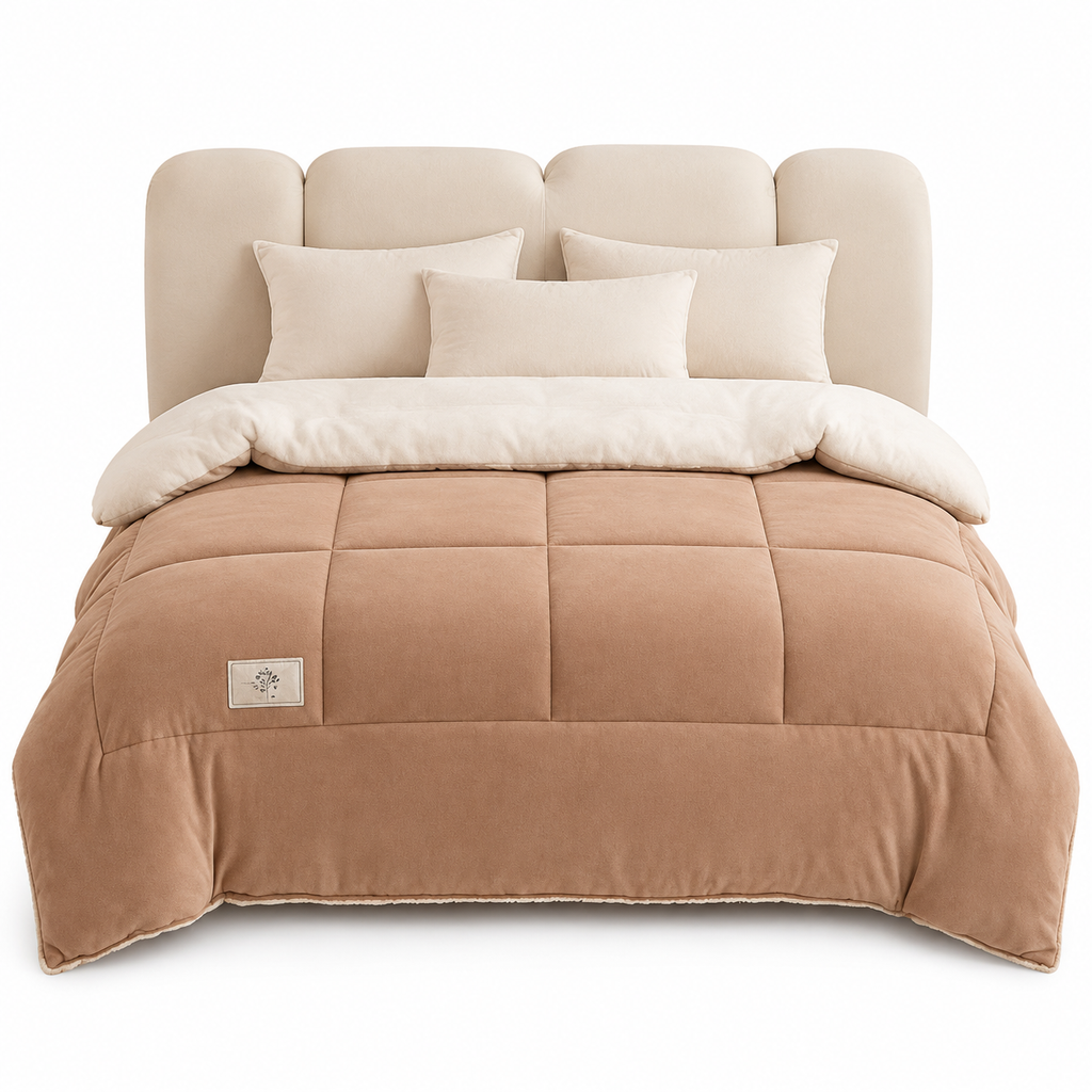 ❄️ Couverture d'hiver en velours double face flocon de neige : épaisse, chaude, grid cousue, 3 tailles