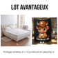 Protège-matelas imperméable en fibre de bambou