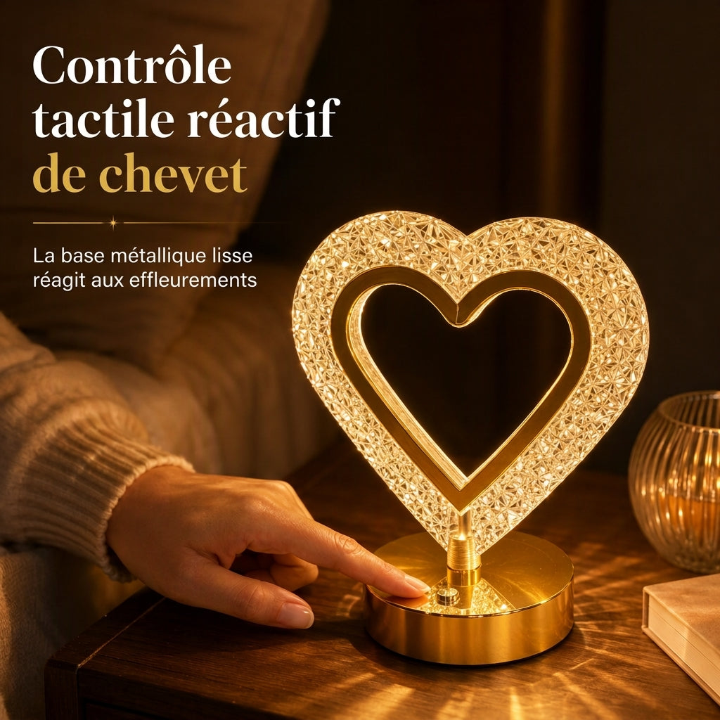 ✨Veilleuse à Tactilité en Cristal – 3 couleurs & ambiance réglable en intensité