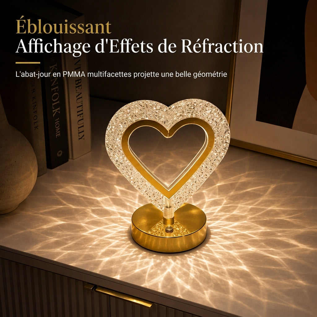 ✨Veilleuse à Tactilité en Cristal – 3 couleurs & ambiance réglable en intensité