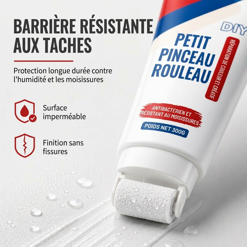 🧱🖌️✨ Pâte de réparation murale étanche avec petite brosse à rouleau intégrée
