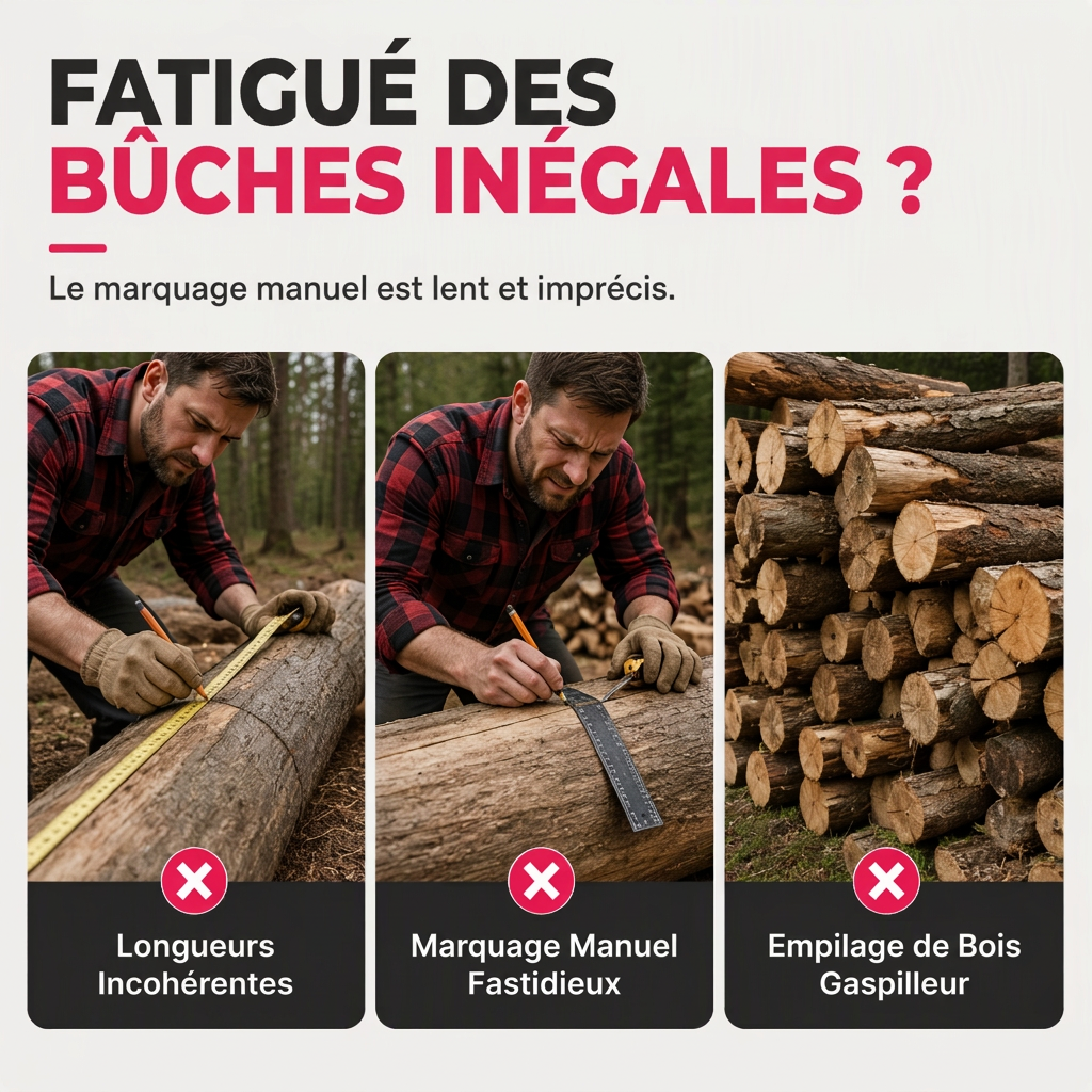 📢 -50% !! ⏰ Outil de marquage pour découpe de tronçonneuse – Guide d'alignement pour coupe du bois 🔧