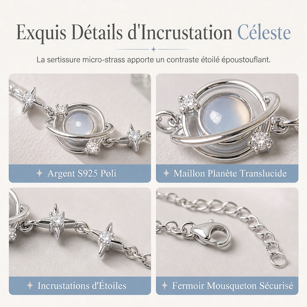 ⏳Offre limitée : -50%⏰Collier argent 925 planète et étoile — Un cadeau élégant de bijoux célestes pour vous et votre meilleur ami🪐✨