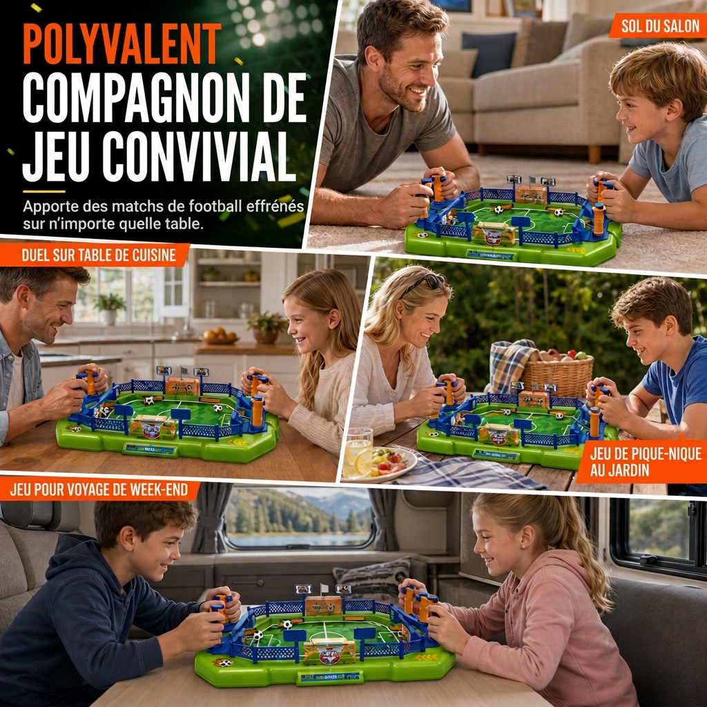 Jeu de babyfoot de combat à 2 joueurs, jouet de société interactif de babyfoot pour enfants