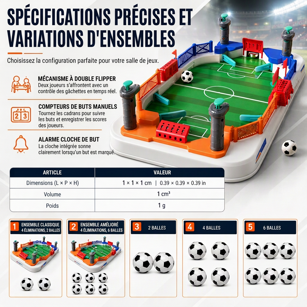 Jeu de babyfoot de combat à 2 joueurs, jouet de société interactif de babyfoot pour enfants