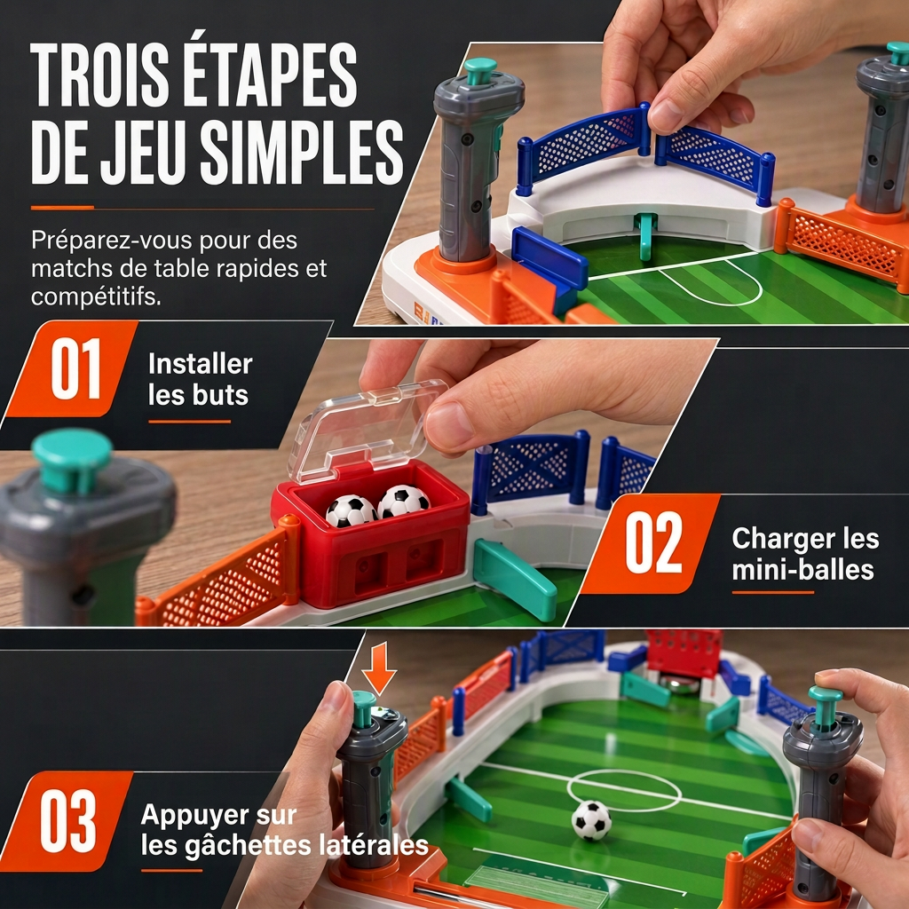 Jeu de babyfoot de combat à 2 joueurs, jouet de société interactif de babyfoot pour enfants