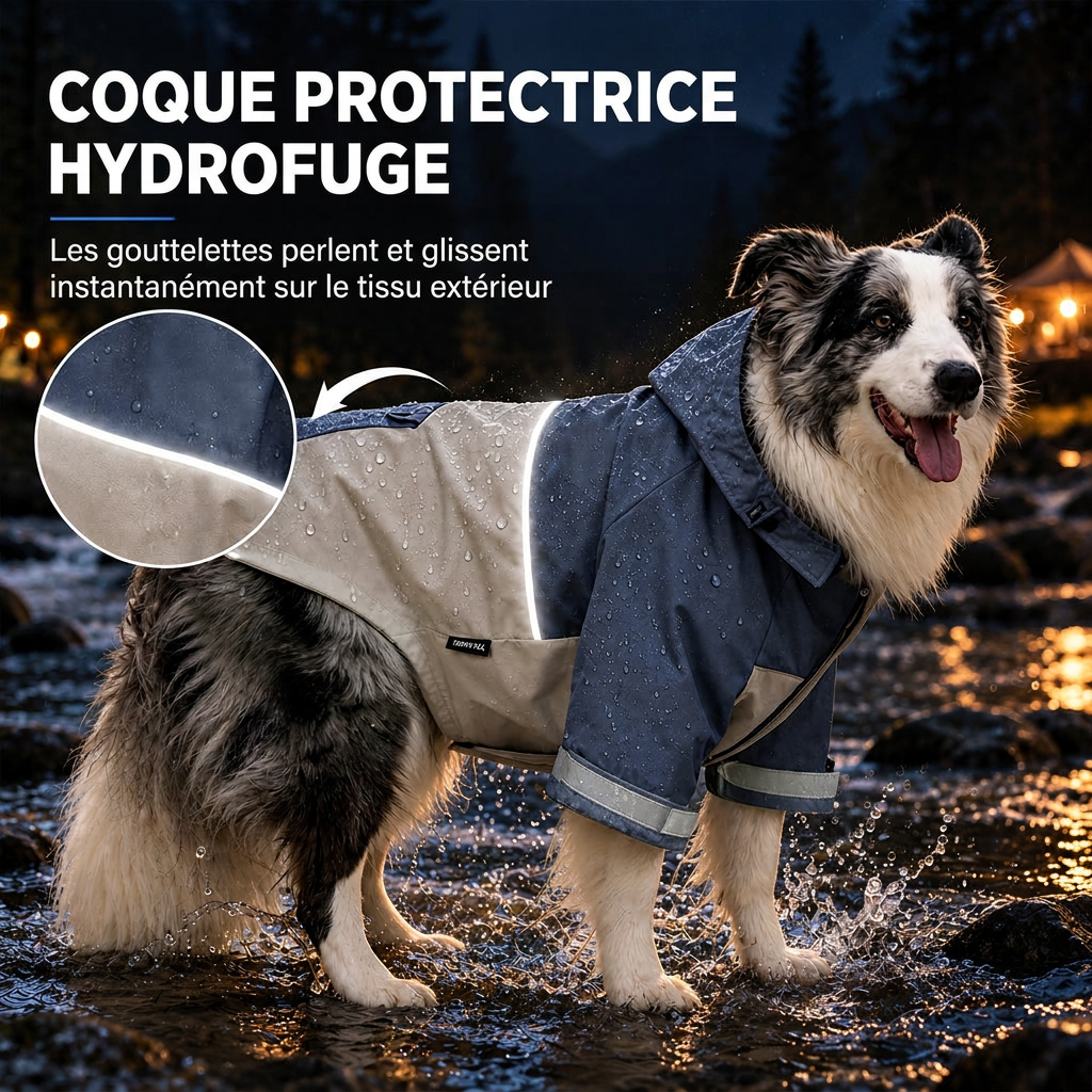 ⏳Offre spéciale à durée limitée⏰Manteau de pluie pour chien imperméable, coupe colorée, équipement extérieur pour animaux de compagnie avec protection des pattes anti-saleté