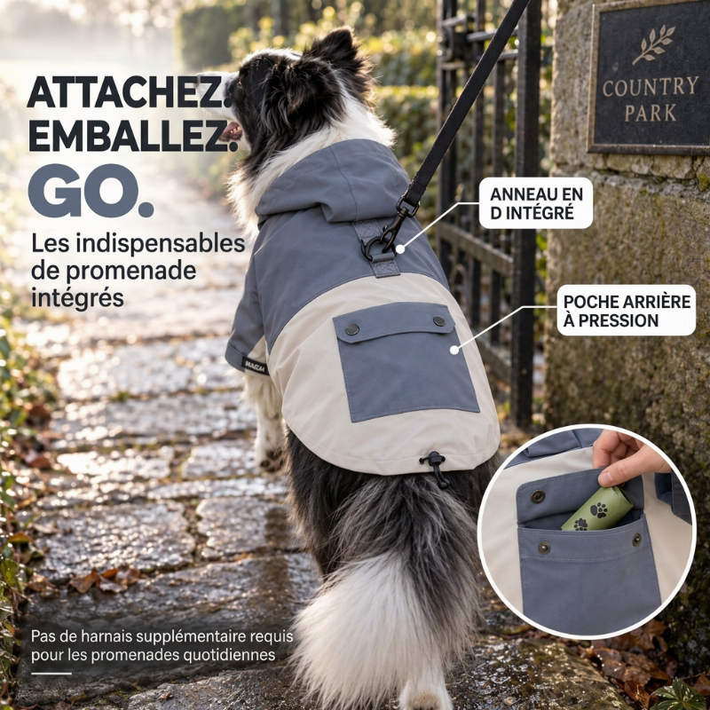 ⏳Offre spéciale à durée limitée⏰Manteau de pluie pour chien imperméable, coupe colorée, équipement extérieur pour animaux de compagnie avec protection des pattes anti-saleté