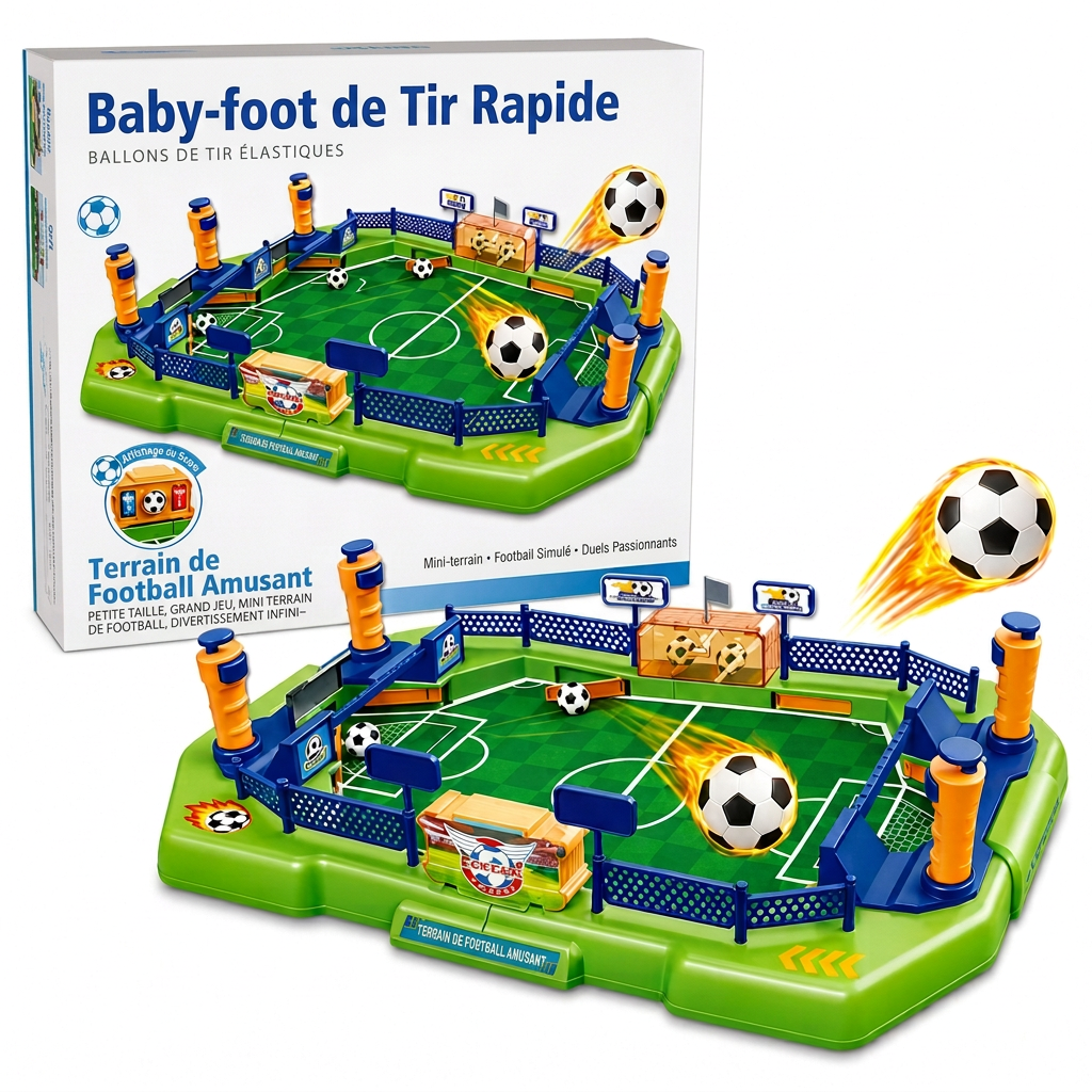 Jeu de babyfoot de combat à 2 joueurs, jouet de société interactif de babyfoot pour enfants
