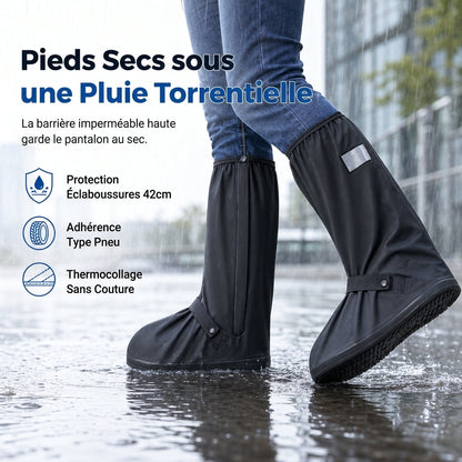 🌧️ OFFRE LIMITÉE : -50% ! 👢 Surchaussures de pluie montantes imperméables – PVC antidérapant, barrière anti-éclaboussures de 42 cm et sécurité nocturne réfléchissante 👟