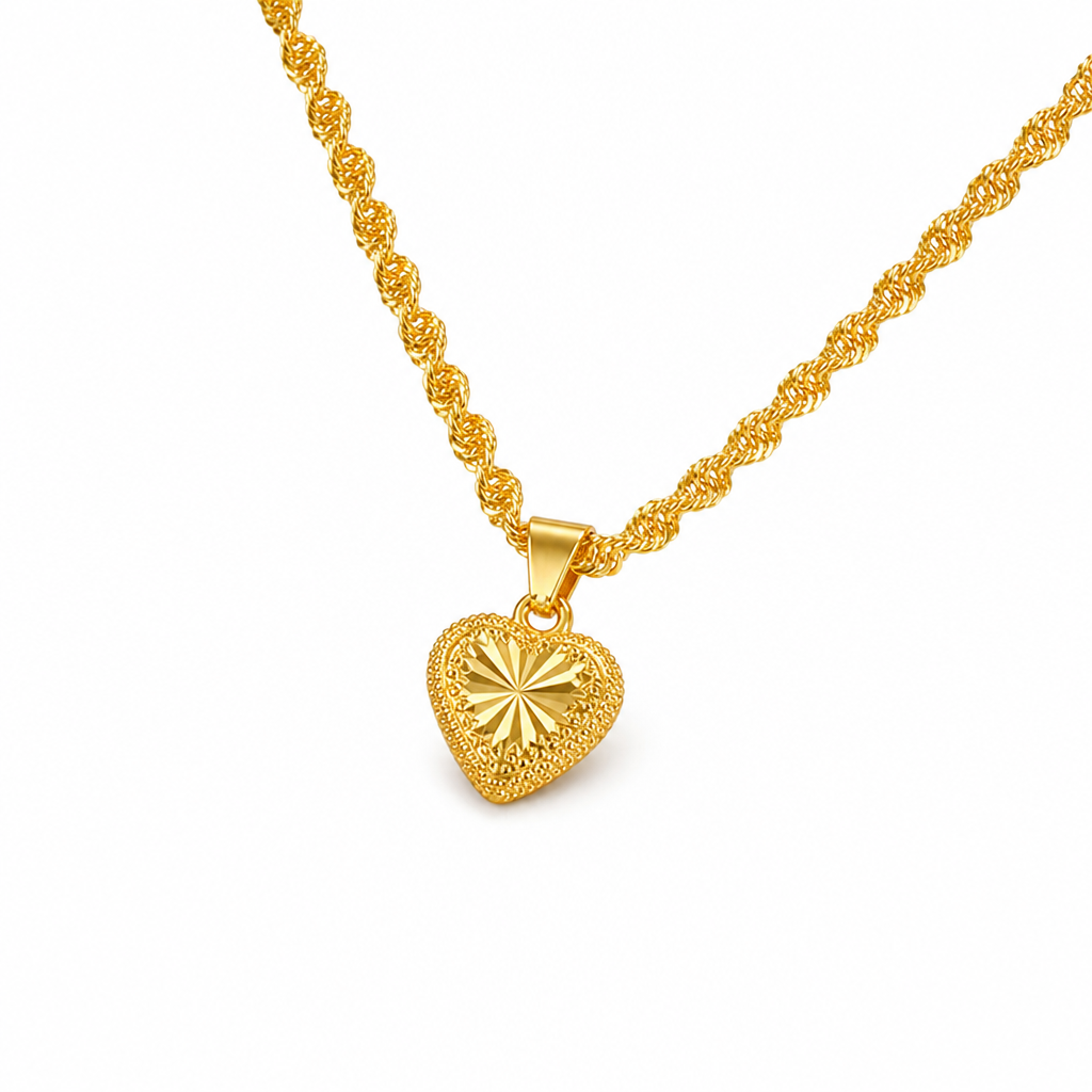 🌸Collier clavicule en alliage de cuir doré imitation avec pendentif coeur rétro pour femme