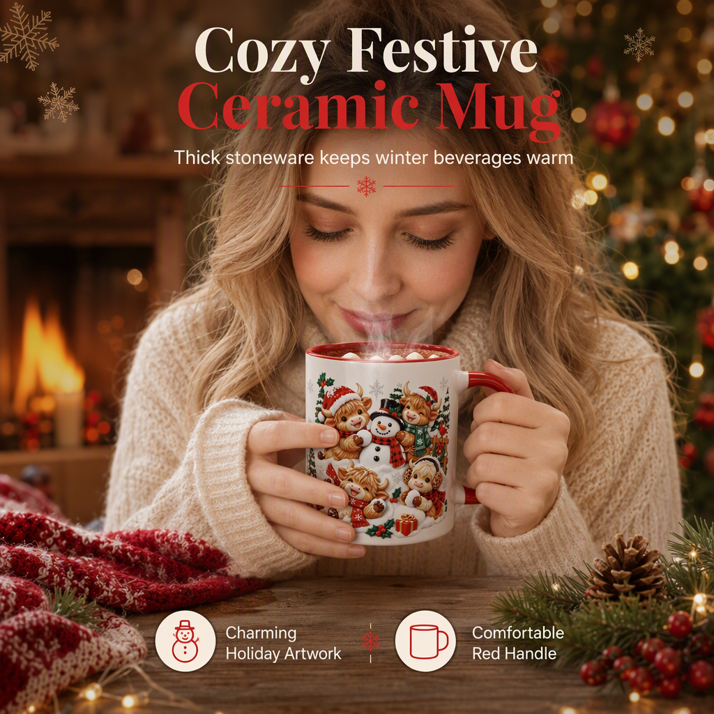 📢📢50 % DE RÉDUCTION !! ⏰Mug de Noël en Céramique Bonhomme de Neige