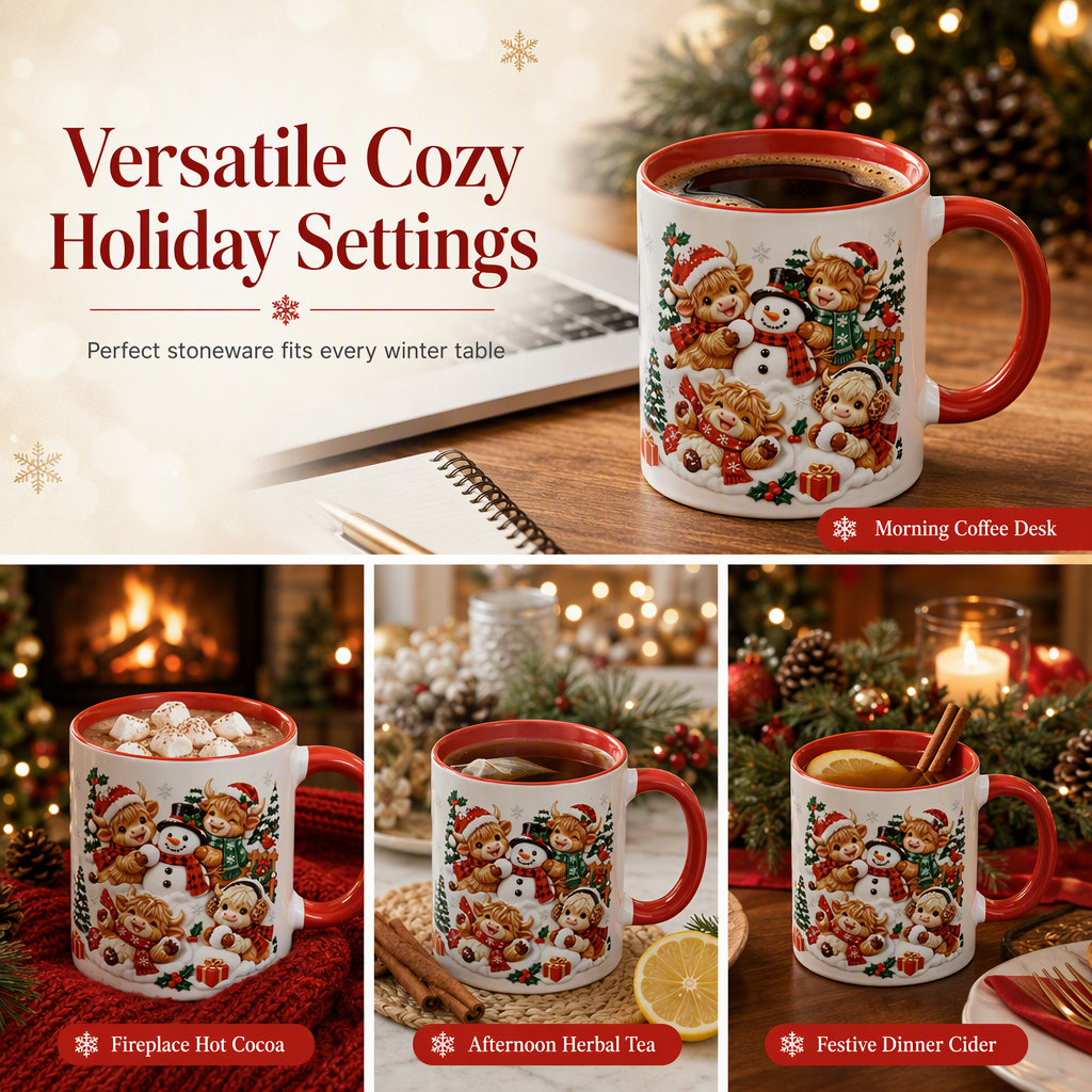 📢📢50 % DE RÉDUCTION !! ⏰Mug de Noël en Céramique Bonhomme de Neige