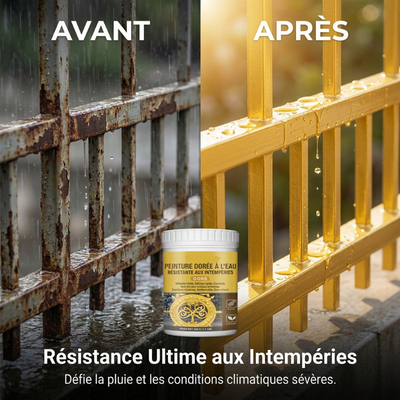 🥳PROMOTION EXCEPTIONNELLE 2026🥳💞PLUS DE 50 000 VENTES !🏠✨ -50% ! Peinture dorée résistante aux intempéries – formulation à base d’eau, éclat intense. Sans danger pour le métal, le bois et la pierre. Tenue garantie par tous les temps ! 🖌️💛