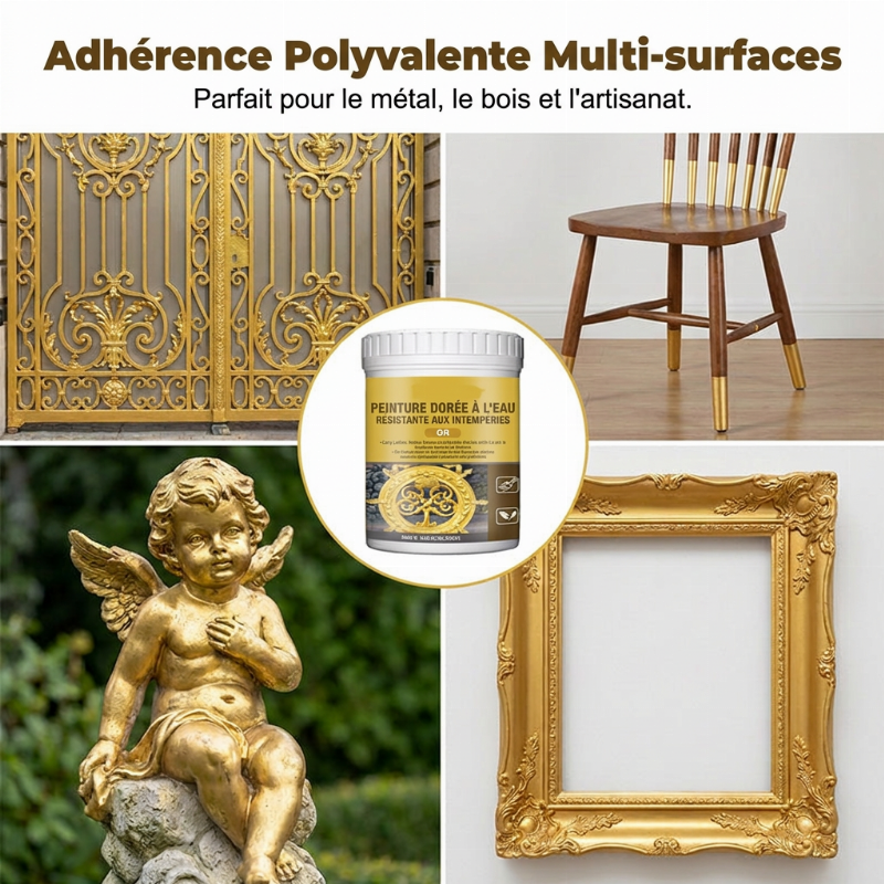 🥳PROMOTION EXCEPTIONNELLE 2026🥳💞PLUS DE 50 000 VENTES !🏠✨ -50% ! Peinture dorée résistante aux intempéries – formulation à base d’eau, éclat intense. Sans danger pour le métal, le bois et la pierre. Tenue garantie par tous les temps ! 🖌️💛