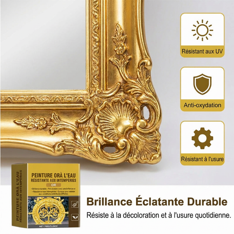 🥳PROMOTION EXCEPTIONNELLE 2026🥳💞PLUS DE 50 000 VENTES !🏠✨ -50% ! Peinture dorée résistante aux intempéries – formulation à base d’eau, éclat intense. Sans danger pour le métal, le bois et la pierre. Tenue garantie par tous les temps ! 🖌️💛