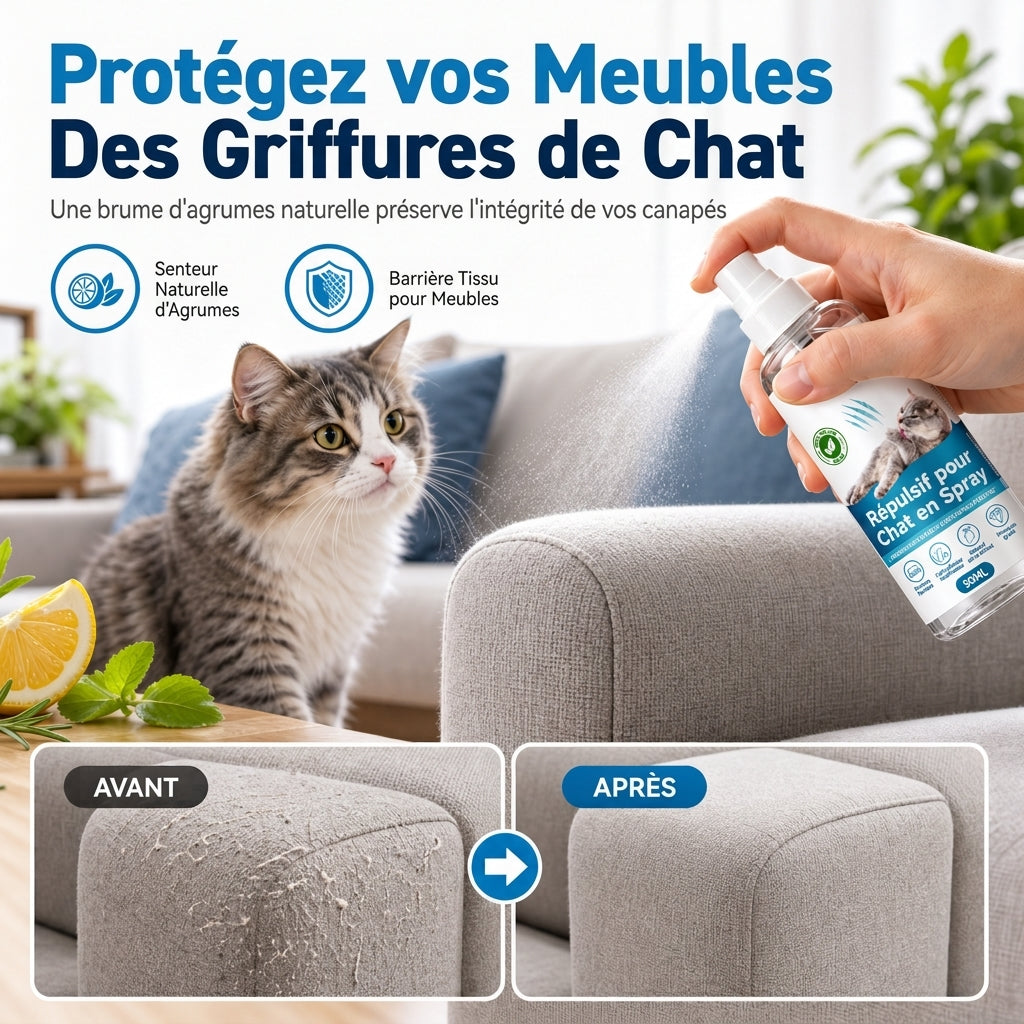 Spray Disuasif pour Grattage de Chat