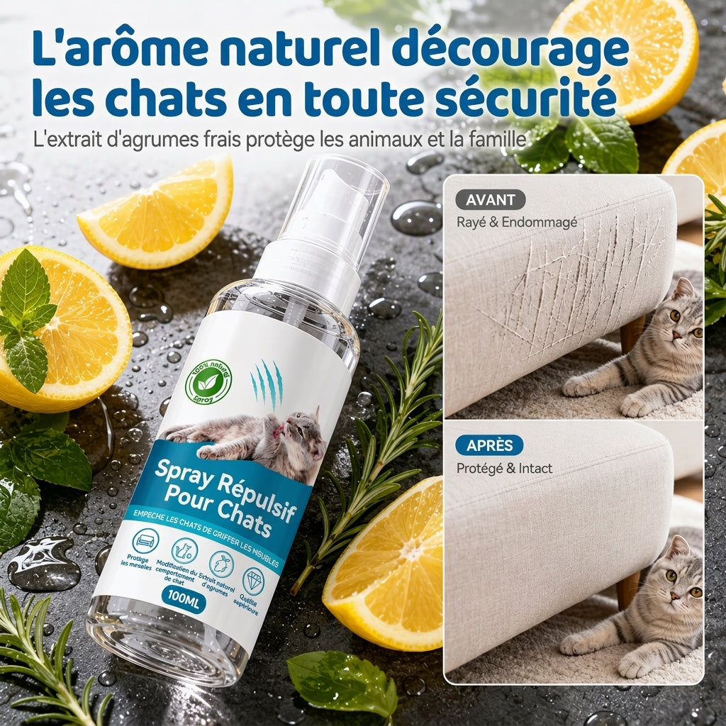 Spray Disuasif pour Grattage de Chat