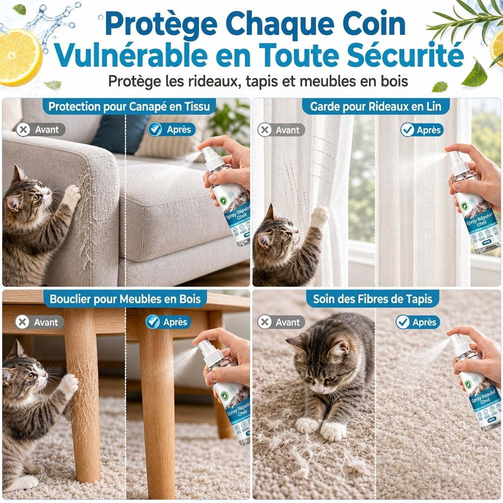 Spray Disuasif pour Grattage de Chat