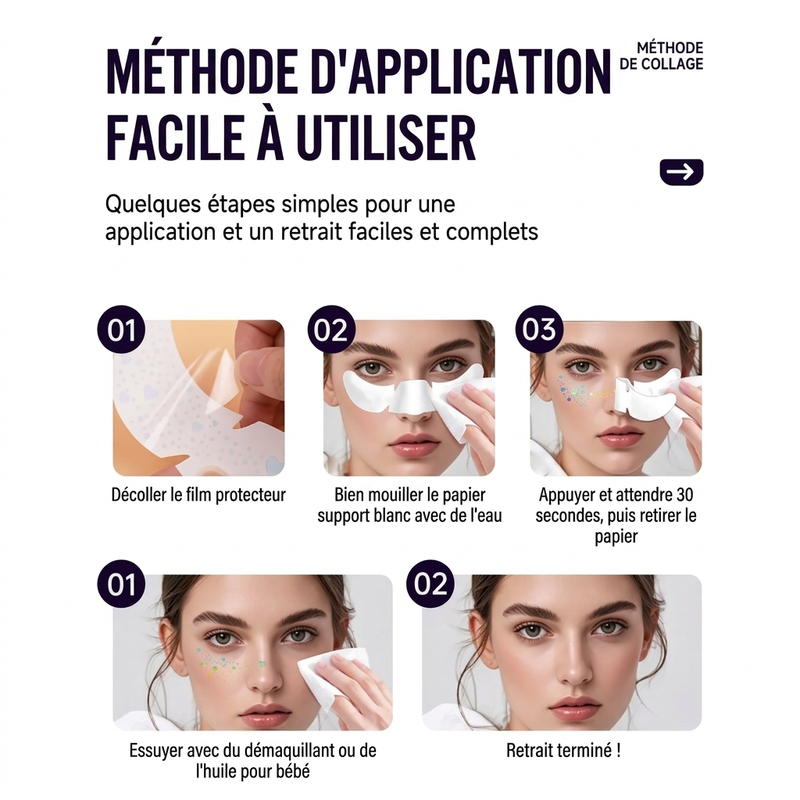 Autocollants de tatouage facial lumineux Halloween