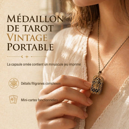 📢📢 50 % DE RÉDUCTION !! ⏰ Mini carte de tarot avec chaîne pour femme, bijou