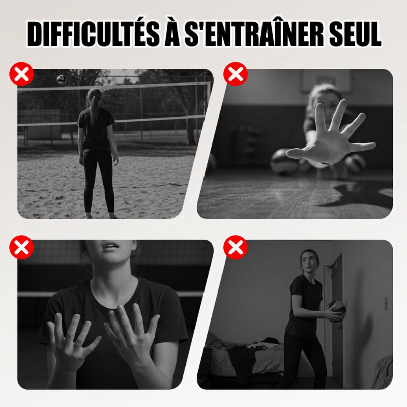 🏐 -50 % ! ✨ Aide à l'entraînement de volleyball avec cordon élastique – Pratiquez les services et les attaques seul à la maison