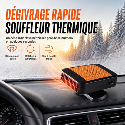 🚗 Ventilateur dégivreur et désembueur rotatif 12V pour voiture