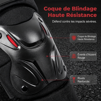 ⏳Offre spéciale à durée limitée⏰Kit de genouillères et coudières pour moto