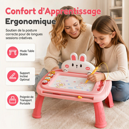🎨 Tableau de Dessin Magnétique pour Enfants : Écran 4 Couleurs, Sans Désordre, Convertible, Attache Sécurisée