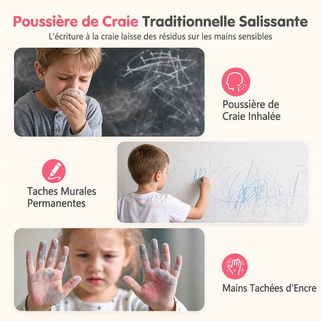 🎨 Tableau de Dessin Magnétique pour Enfants : Écran 4 Couleurs, Sans Désordre, Convertible, Attache Sécurisée