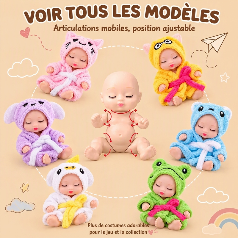 Poupées bébé reborn miniatures réalistes Poupées bébé réalistes