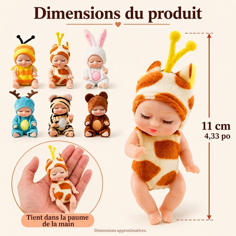 Poupées bébé reborn miniatures réalistes Poupées bébé réalistes