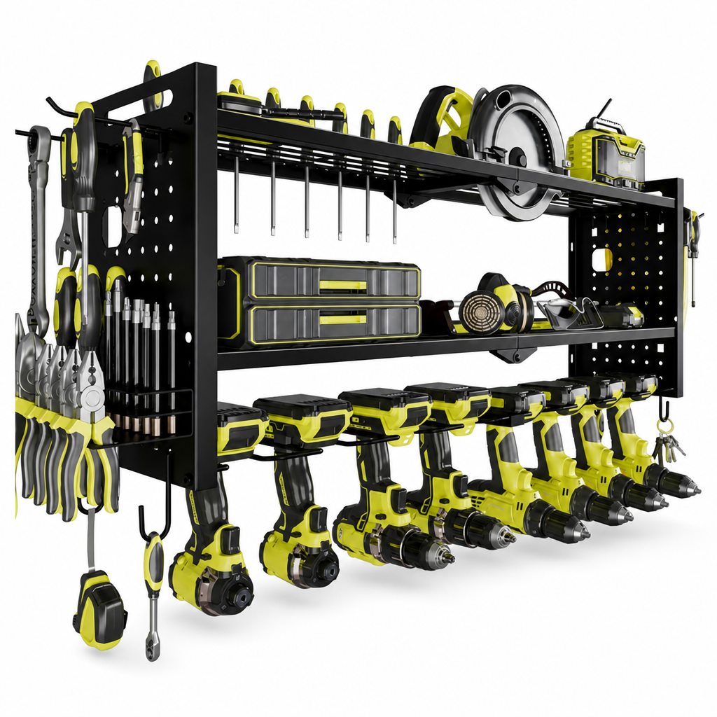 📢📢 50% DE RÉDUCTION !! ⏰ Support mural en fer robuste pour outils électriques et support de rangement pour perceuse de garage
