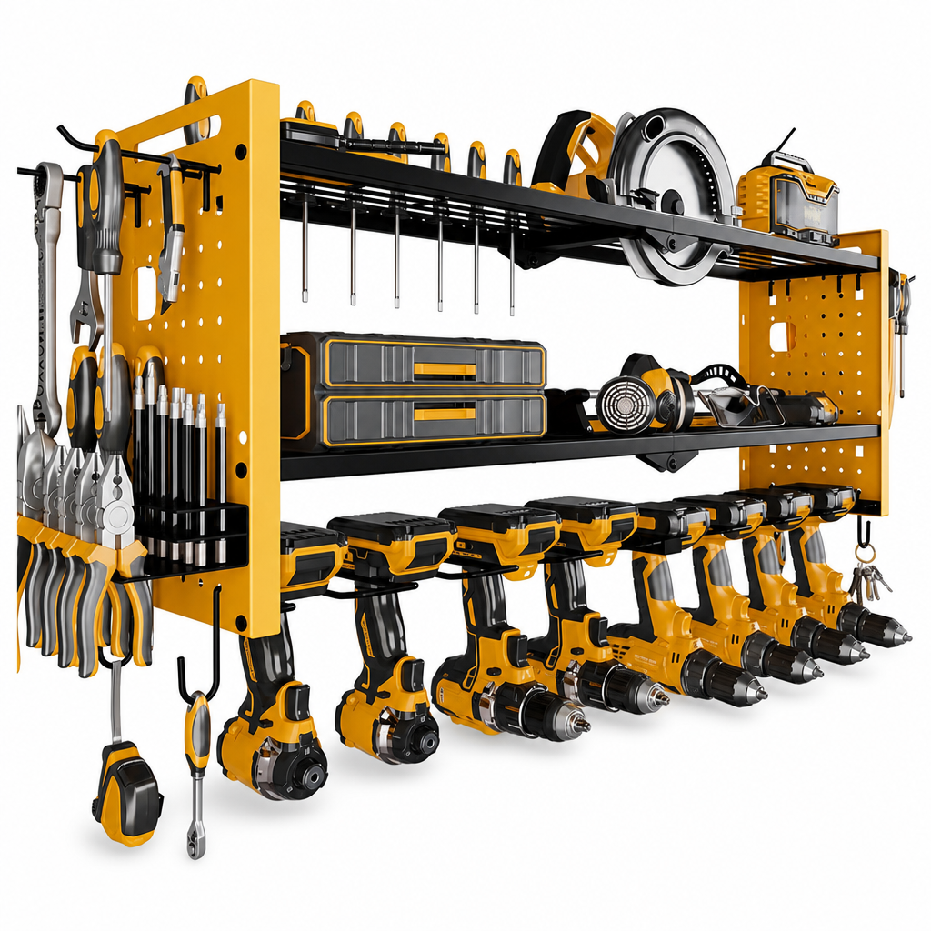 📢📢 50% DE RÉDUCTION !! ⏰ Support mural en fer robuste pour outils électriques et support de rangement pour perceuse de garage