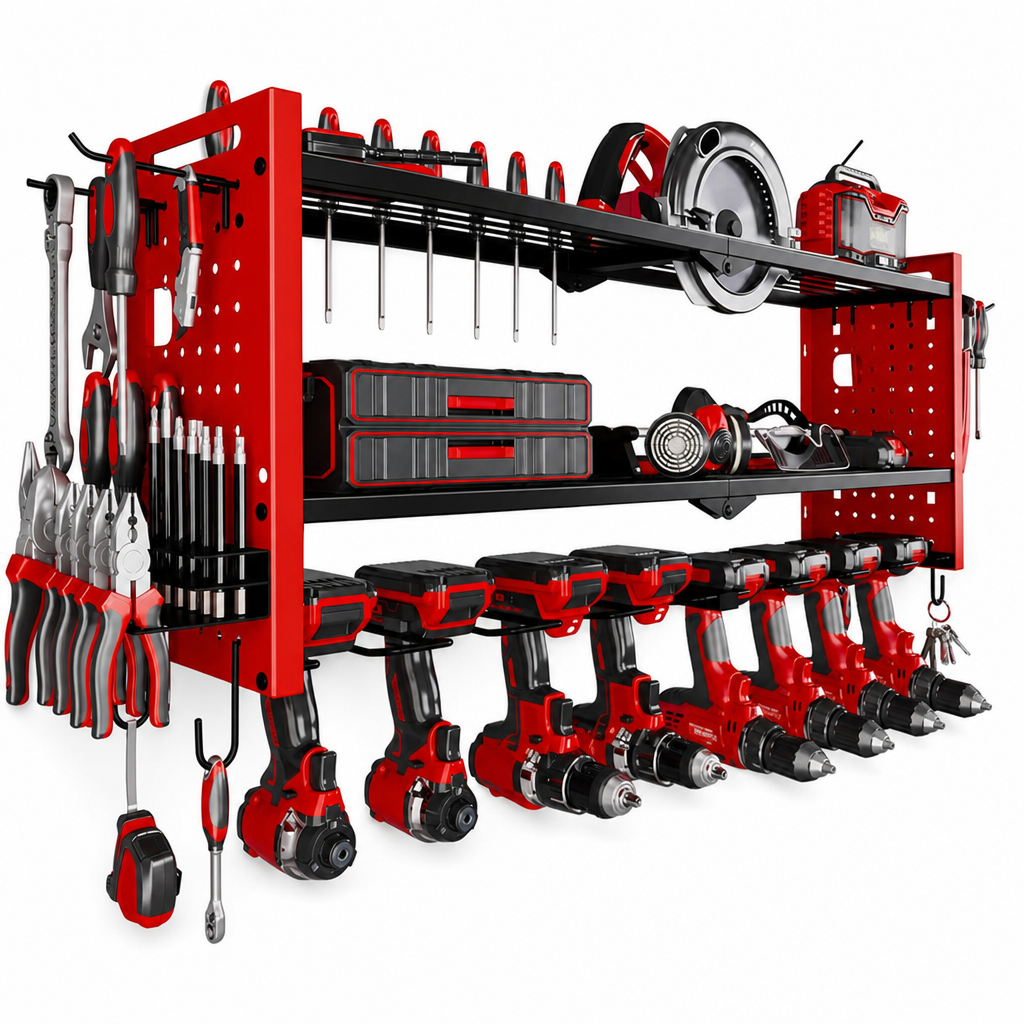 📢📢 50% DE RÉDUCTION !! ⏰ Support mural en fer robuste pour outils électriques et support de rangement pour perceuse de garage