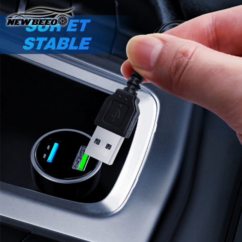 🎉 Promo –50% ! 🚘 Bande Lumineuse LED d'Ambiance pour Habitacle – Alimentation USB, Néon Flexible à Insérer, 3 Longueurs au Choix ✨