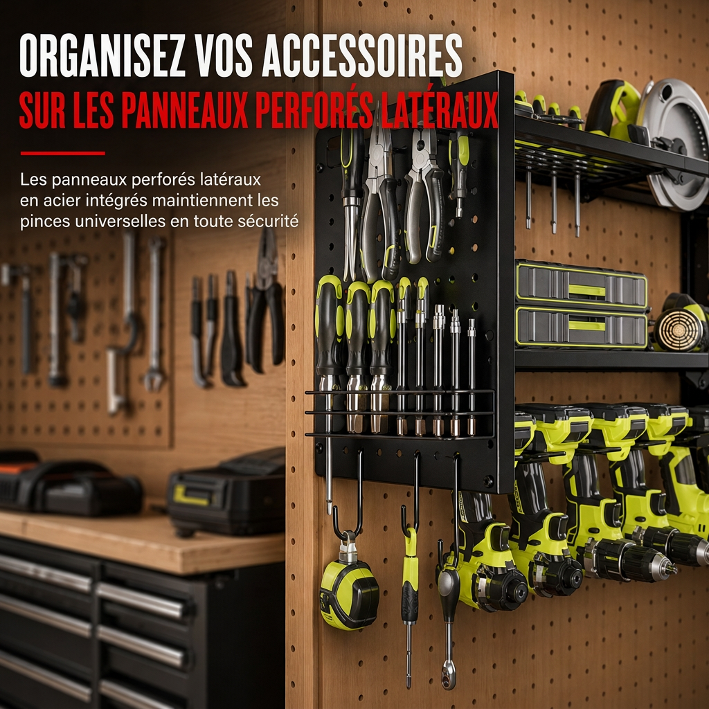 📢📢 50% DE RÉDUCTION !! ⏰ Support mural en fer robuste pour outils électriques et support de rangement pour perceuse de garage
