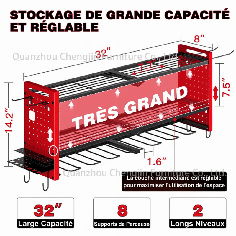 📢📢 50% DE RÉDUCTION !! ⏰ Support mural en fer robuste pour outils électriques et support de rangement pour perceuse de garage