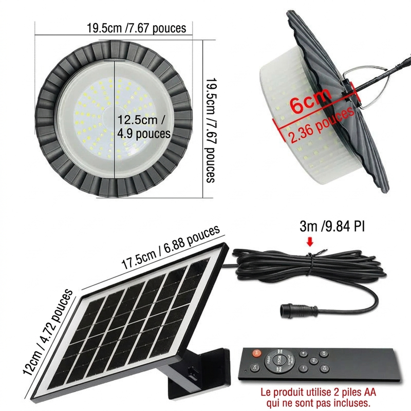 ☀️ OFFRE LIMITÉE : -50% ! 💥 Ensemble de luminaires suspendus solaires réglables et étanches – Lumineux, portable, résistant aux intempéries ✨
