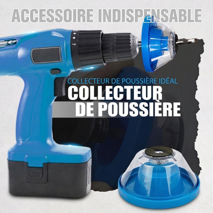 🛠️ Collecteur de Poussière pour Perceuse — Anti-Salissures, Forets 4-10 mm & Joint Étanche ✨