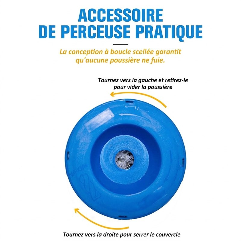 🛠️ Collecteur de Poussière pour Perceuse — Anti-Salissures, Forets 4-10 mm & Joint Étanche ✨