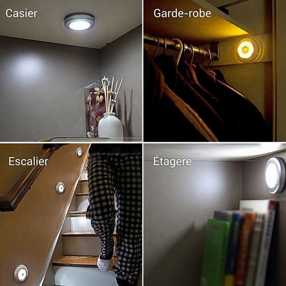 ✨ Achetez 1, Obtenez 1 Gratuit | Lampe LED Détecteur de Mouvement | Installation Facile🔆