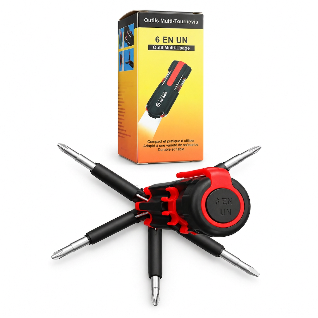 🎁 Nouveautés 2027 - Réduction de 66%💥 Tournevis pliable multi-embouts avec LED