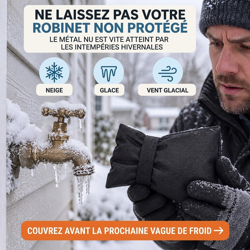 🚰 -50 % ! ❄️ Housse de protection pour robinet extérieur – Protection contre le gel et isolation thermique hivernale ✨