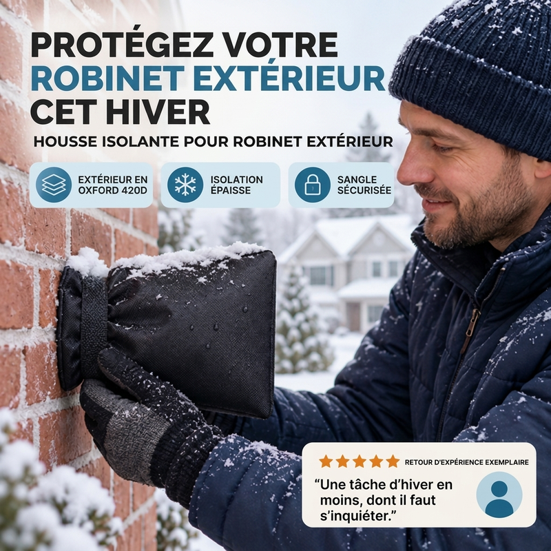 🚰 -50 % ! ❄️ Housse de protection pour robinet extérieur – Protection contre le gel et isolation thermique hivernale ✨