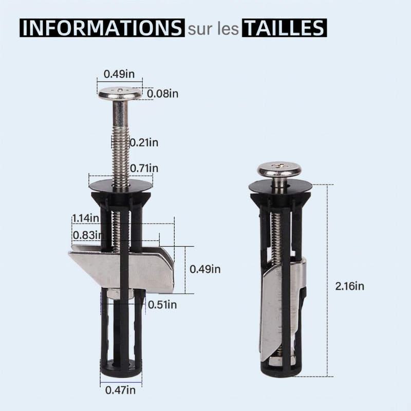 📢📢 -50% OFFERT POUR UNE DURÉE LIMITÉE⏰ Kit de boulons de fixation pour siège de toilettes renforcé